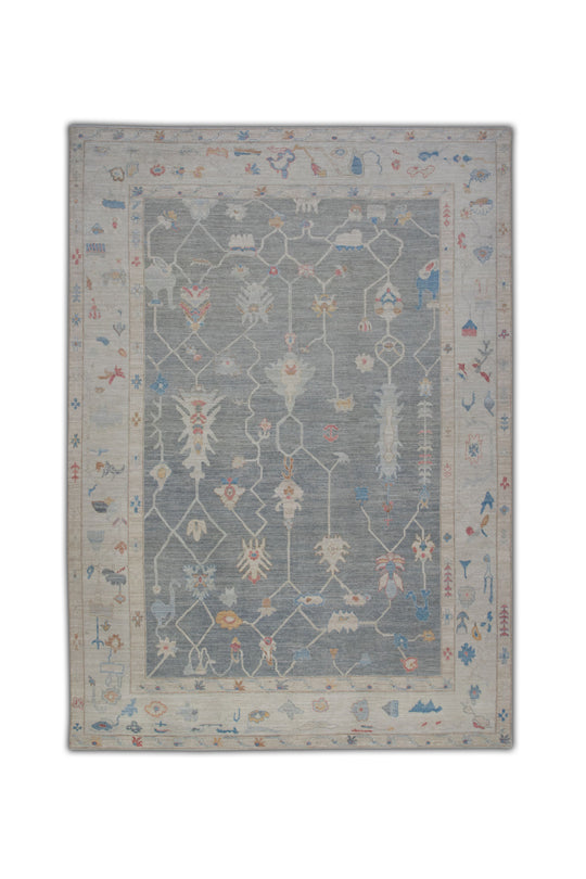 #5225 Turkish Antique Look Oushak 9'4" x 12'7"