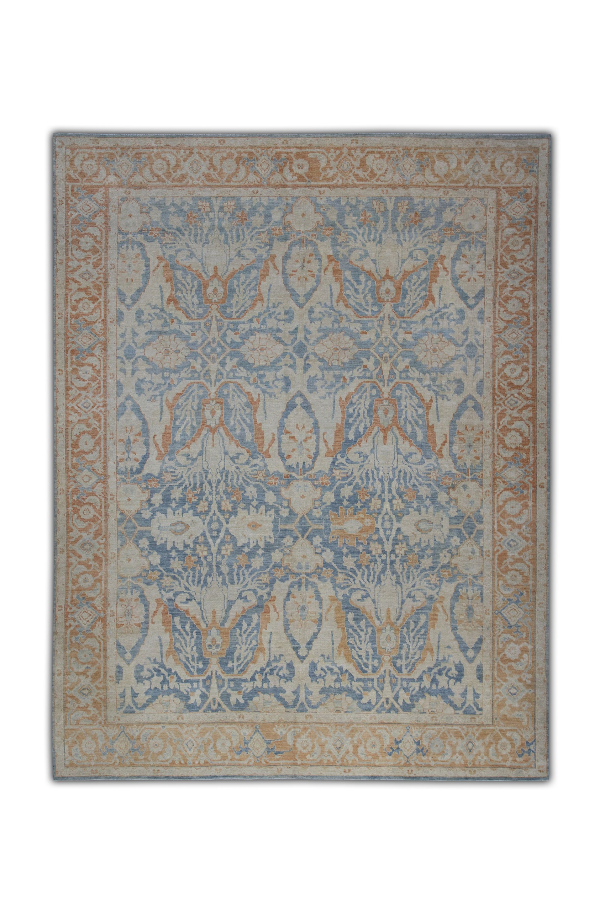 Turkish Antique Look Oushak Rug 9' x 11'8"  #5982