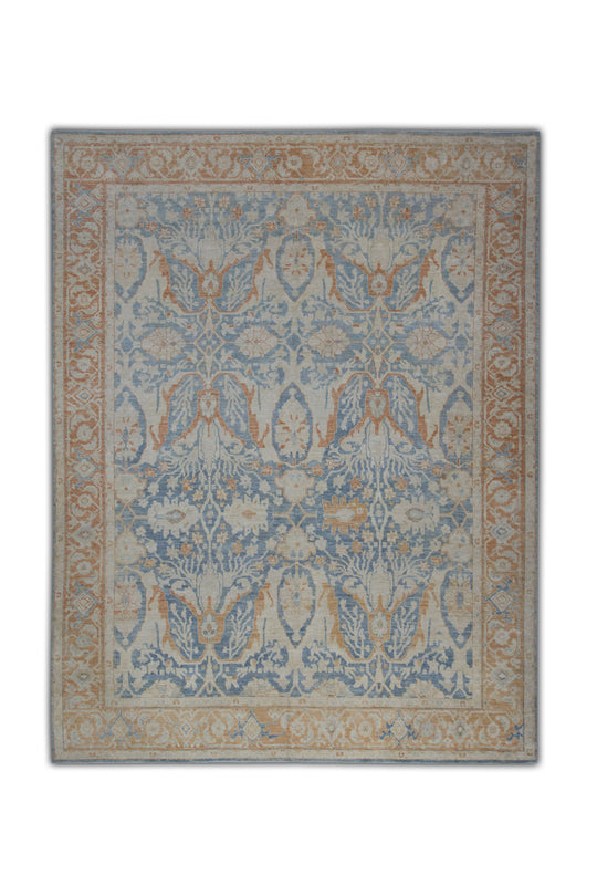 #5982 Turkish Antique Look Oushak 9' x 11'8"