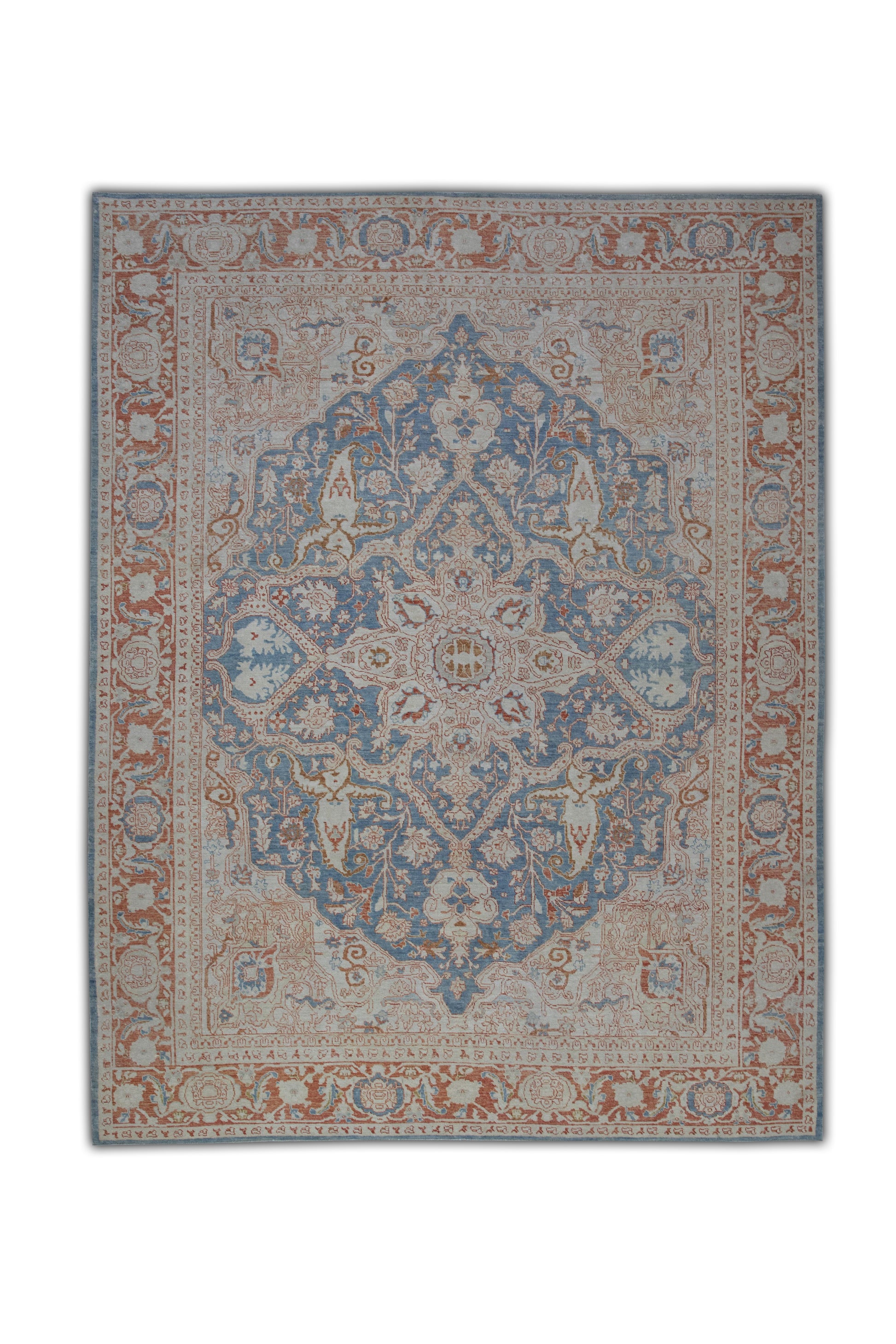 Turkish Antique Look Oushak Rug 9'4" x 12'1"  #5922