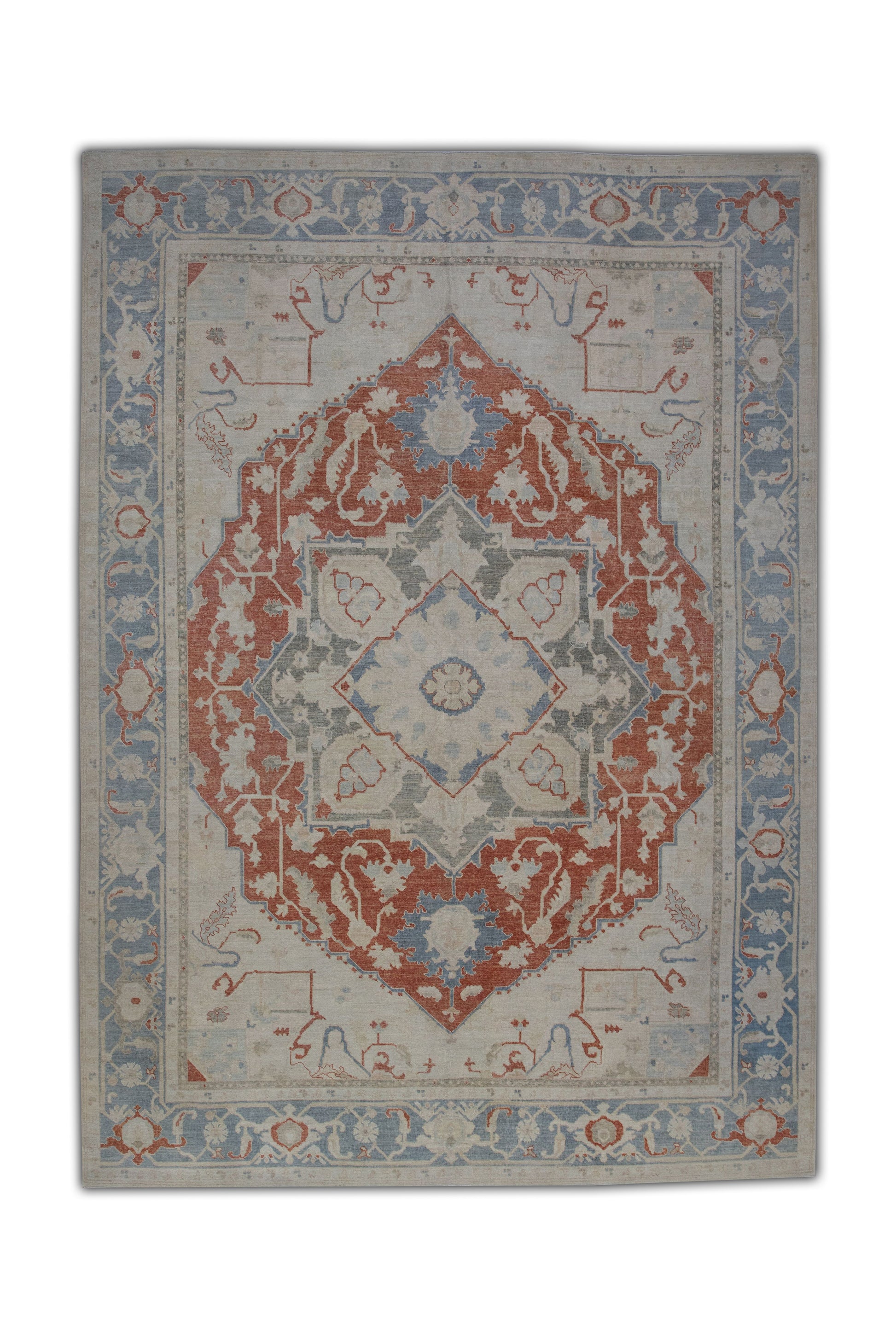 Turkish Antique Look Oushak Rug 9'4" x 12'8"  #5019