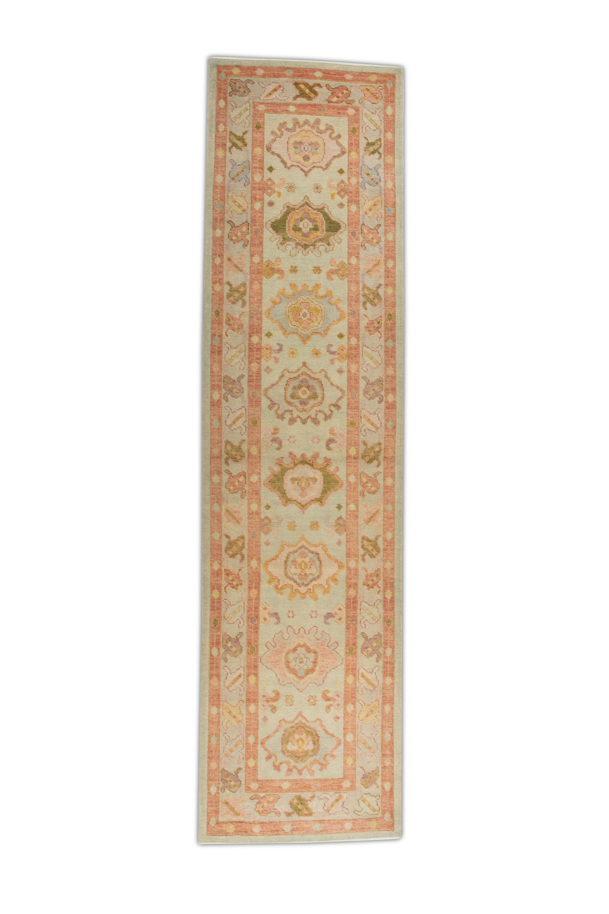 Turkish Oushak Rug 3' x 11'7" #657