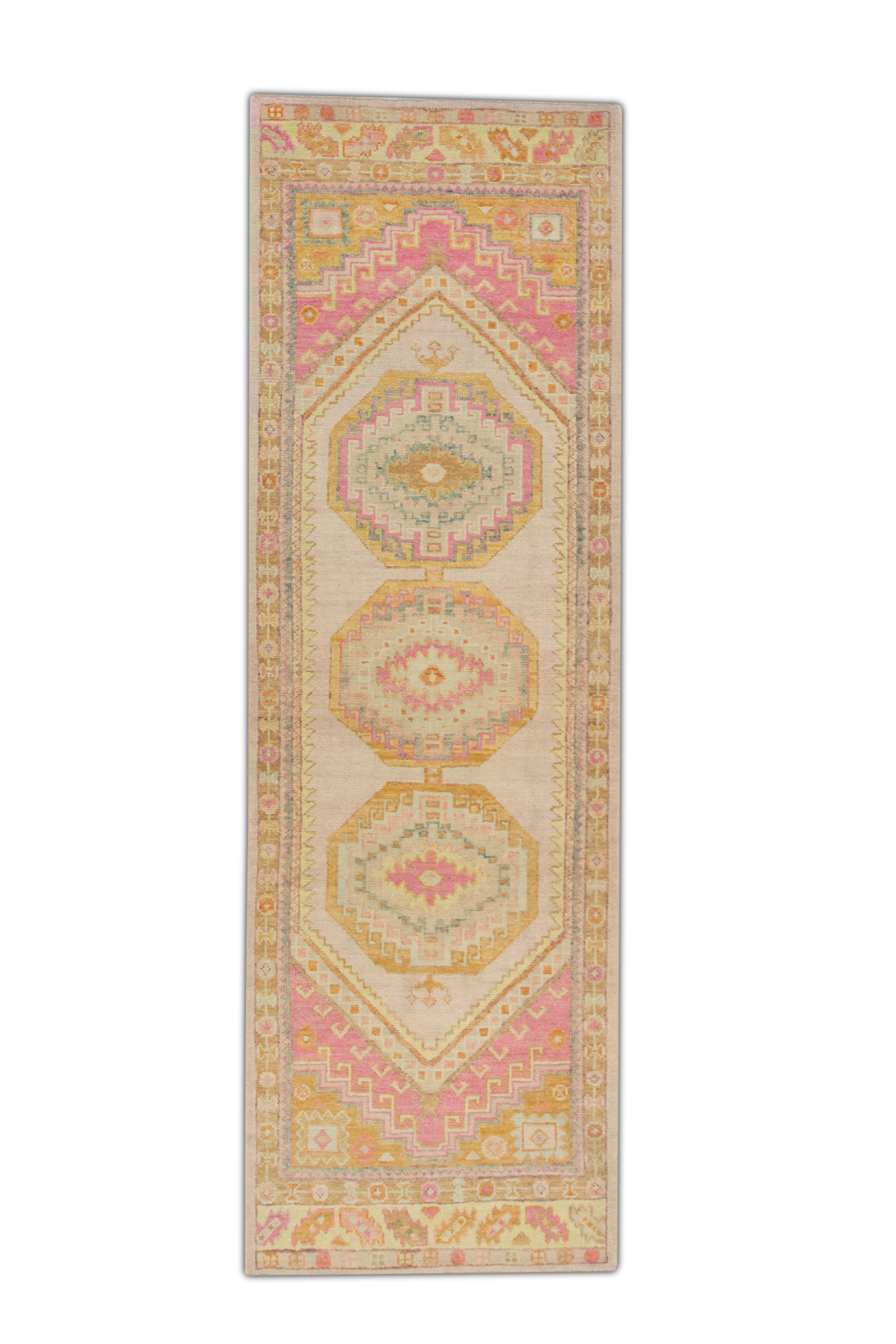 Turkish Oushak Rug 3' x 9'7" #643