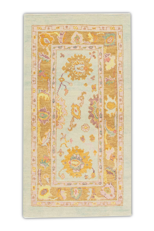 #1360 Turkish Oushak 2'10" x 5'3"