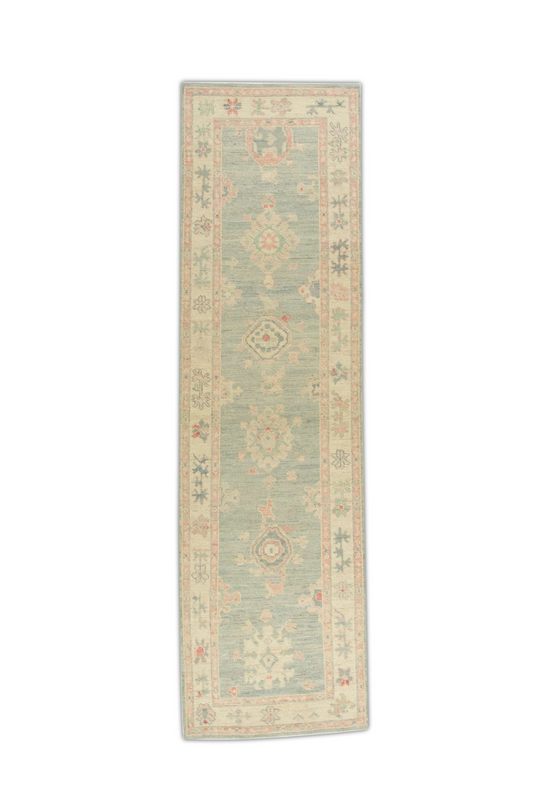 #615 Turkish Oushak 2'10" x 10'2"