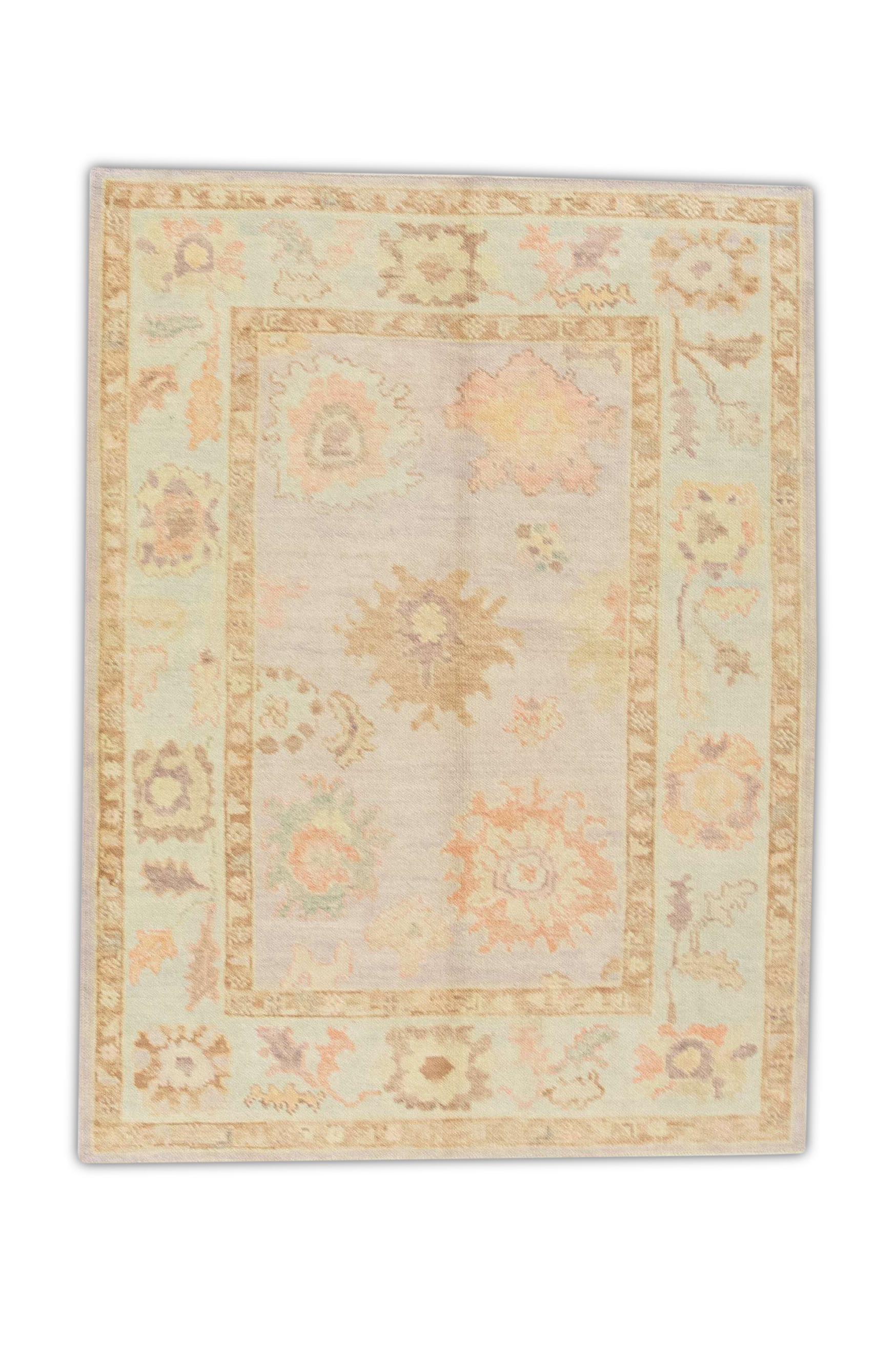 Turkish Oushak Rug 4'3" x 5'6" #1134
